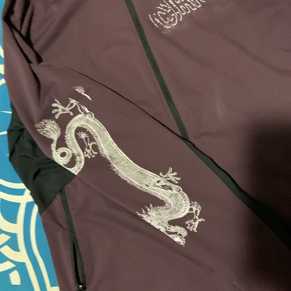 The North Face wind jacket custom silkscreen art skull cars money dragon CRORE m - Picture 4 of 10